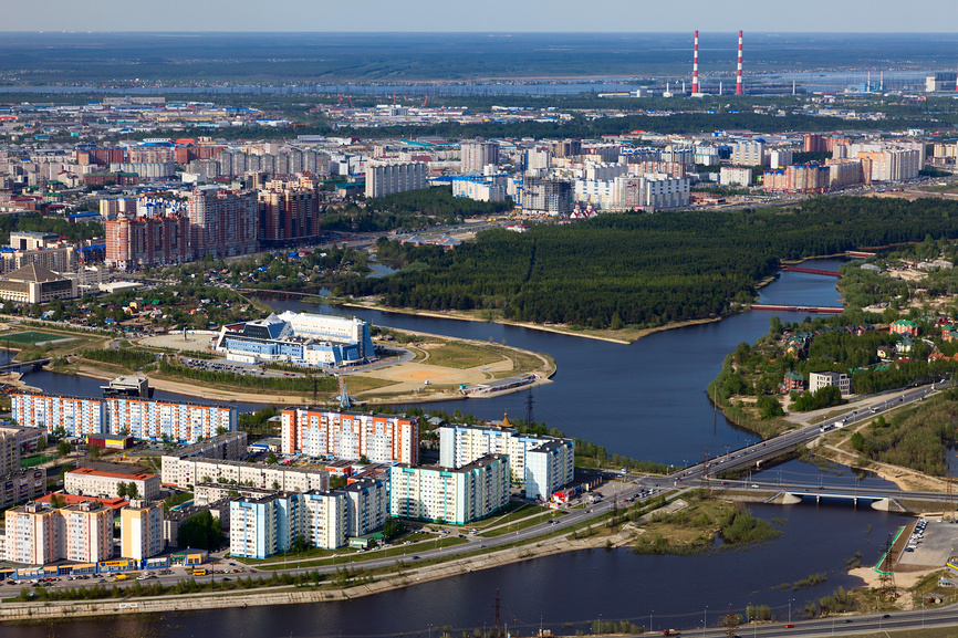 Вид на Сургут сверху © Владимир Мельников / Фотобанк Лори
