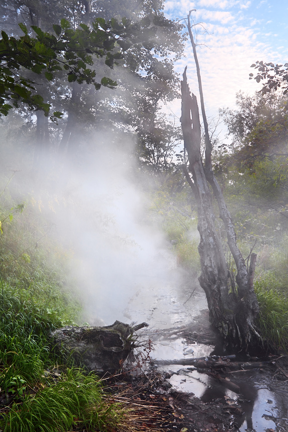 Термальный источник близ реки Паратунка, Камчатка © Игорь Долгов / Фотобанк Лори